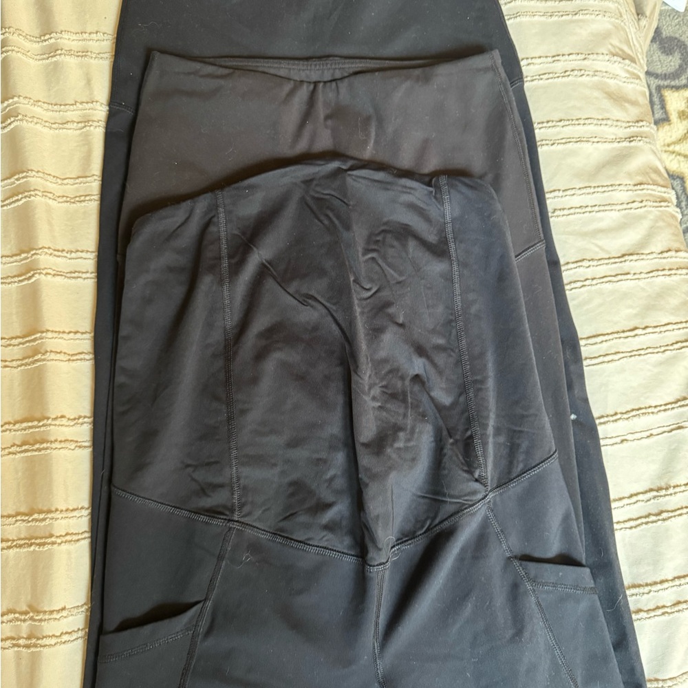 3 pairs of Isabel Maternity by Ingrid & Isabel Black leggings.